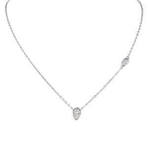 CZ by Kenneth Jay Lane Double Plated Pear Necklace